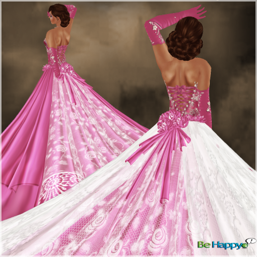 !BH ~ Princess lover ~ Pink,White~Formal- Bridal- Gown- Wedding 3